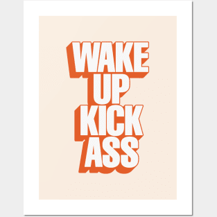 Wake Up kick Ass in Peach Fuzz Pantone Posters and Art